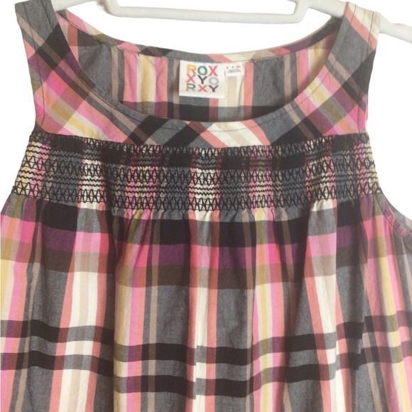 ROXY Plaid Dress/Cover up Size Small - Picture 4 of 12